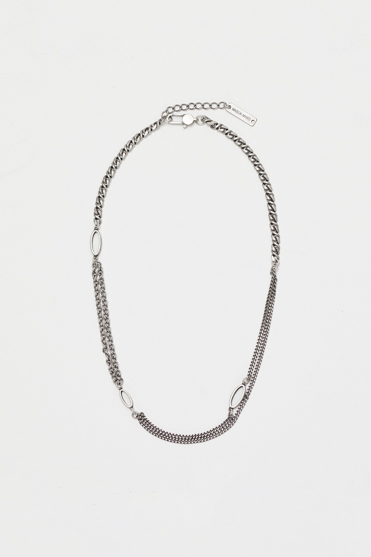 OVAL MIXED CHAIN NECKLACE메종미네드 MAISON MINED 메종미네드